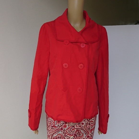 ann taylor red coat